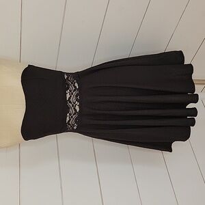 Y2K WILD DAISY medium black mini cocktail dress